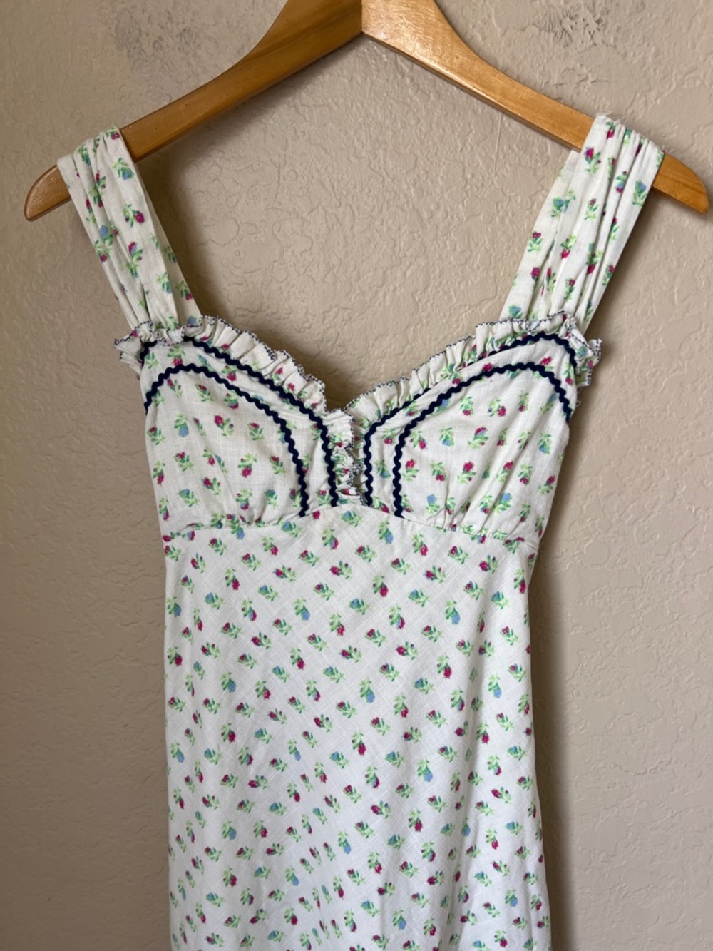Free people sweet hearts midi floral tie back dress XS - Picture 7 of 12